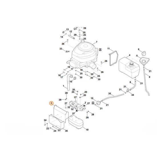 STIHL  Osłona blaszana 6160 145 3700